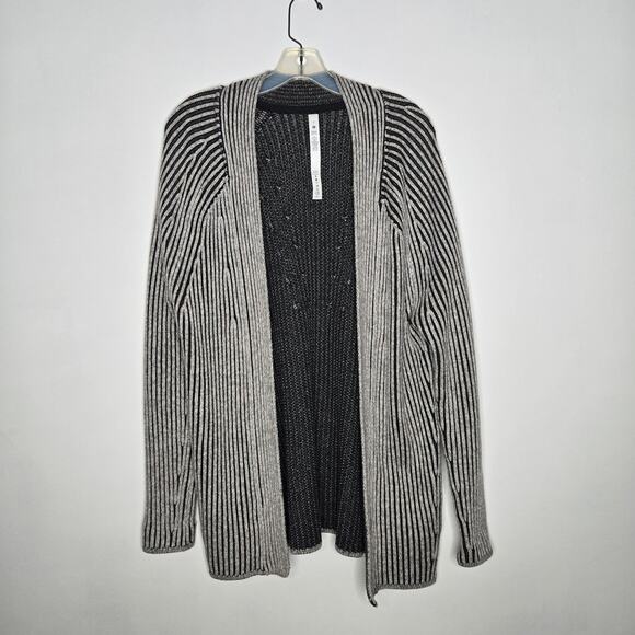 Lululemon Cotton-Cashmere Blend Sweater Wrap Ribbed Open Cozy Women 6 - Picture 11 of 13